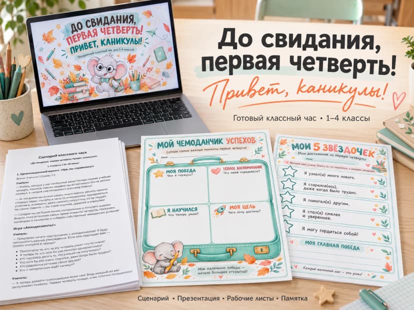 Классный час "До свидания, 1 четверть!" 1-4 класс
