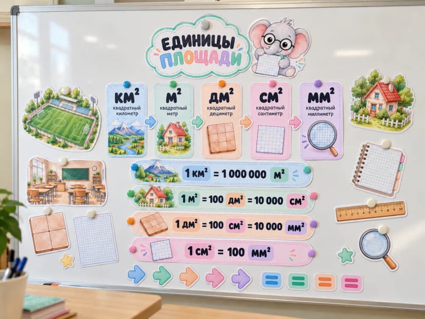 Комплект "Единицы площади"
