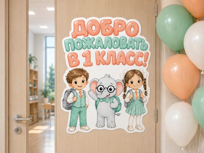Плакат "Добро пожаловать в 1 класс!"