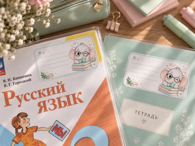 Наклейки для учебников и тетрадей